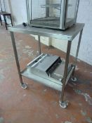*Stainless Steel Mobile 2 Tier Unit Ref: HL 144