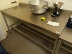 Stainless Steel Preparation Table on Aluminium Frame 6ft x 29