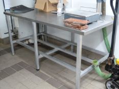 Stainless Steel Topped Aluminium Preparation Table (69 x 3ft)