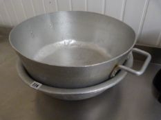 Large Aluminium Mixing Bowl & Another