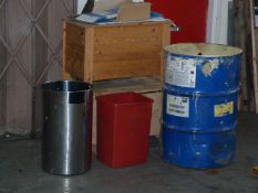 *2 Packing Cases - 45 Gallon Waste Bin & Stainless Steel Waste Bin