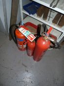 *3 Fire Extinguishers and 2 Fire Buckets