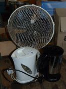 *Desk Fan & 2 Electric Kettles