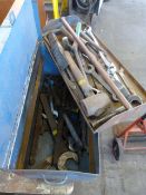 *Blue Metal Tool Box containing Various Engineers Tools