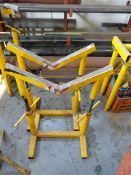 *Pair of Pipe Fabricators Trestles with Adjustable Height