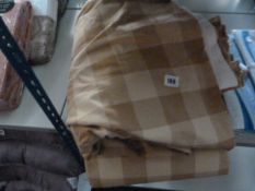 *Pair of Chequered Ready Made Curtains