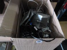 *Box containing Panasonic Cordless Telephone System - Speakers etc