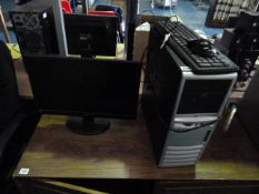 *HP Desktop Computer with Windows XP Operating System - Flatscreen Monitor - Keyboard & Mouse