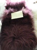 *4 Plum Mongolian Fur Cushions