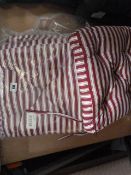 *9 Red & Cream Striped Seat Pad Cushions