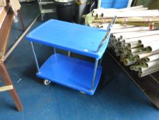 *2 Tier Blue Warehouse Trolley