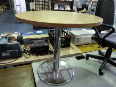 *Circular Table on Chrome Pedestal