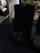 *Faux Leather Charcoal Swivel Chair