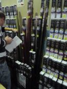 *18 Assorted Roller Blinds in Various Colours and Sizes Does not include Stand