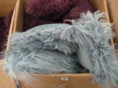 *25 Mongolian Fur Cushions-Assorted Colours