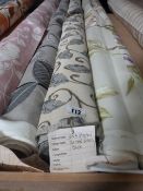 *5 Rolls of Floral Patterned Fabric