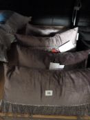 *4 Kylie Minogue At Home Taupe Cushions with Beaded Tassels