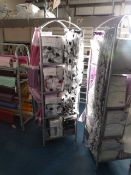 *Silver Curtain Display Stand containing Large Quantity of Filigree Panels