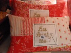 *4 Kirsty Allsopp Embroided Cushions with Feather Filling