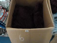 *6 Mongolian Fur Plum Cushions