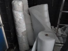 *3 Rolls of Synthetic Upholstery Fibre & Bag containing Cushion Filling