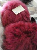 *5 Pink Mongolian Fur Cushions