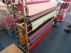 *Fabric Rack with Cutter containing 12 Rolls of Coloured Linings