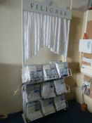 *Filigree Net Curtain Display Stand containing 84 Pairs of Patterned Net Curtains in Various Sizes &