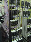 *25 Assorted Roller Blinds in Various Colours and Sizes Does not include Stand