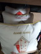 *4 Kirsty Allsopp Home Living Embroided Feathered Cushions