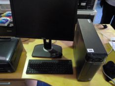 *Lenovo Desktop PC with Windows 8 Operating System - Flatscreen Monitor & Cordless Mouse and