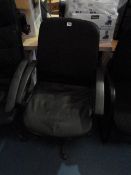 *Faux Leather Charcoal Swivel Chair