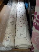 *2 Rolls of Floral Patterned Fabric