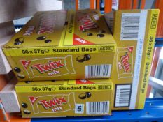 *3 Cases Containing 36 Twix Bars