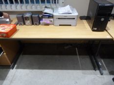 *Straight Desk in Light Oak & Grey Finish