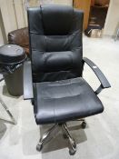 *Executive Chrome Framed Swivel Chair (Charcoal)