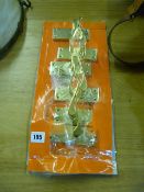 6 Brass Door Handles