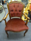 Red Dralon Bedroom Chair