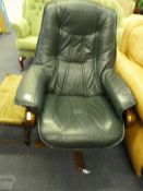Green Leather Easy Chair