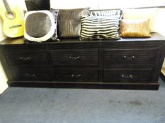 Dark Brown Crocodile Skin Covered Sideboard