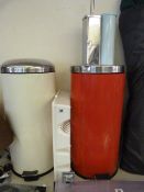 *Cream Pedal Bin & Draining Board