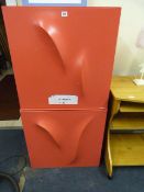 2 Pink Storage Cabinets