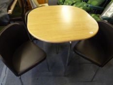 Simulated Oak Dining Room Table & 4 Chairs