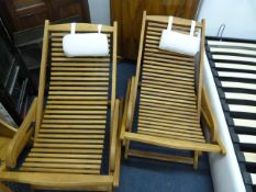 *2 Teak Patio Chairs A/F