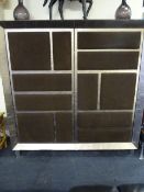 Brown Suede Covered Cupboard