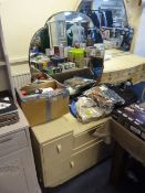 Painted Art Deco Dressing Table with Mirror