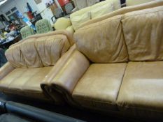 Light Tan 2 & 3 Seat Leather Settee