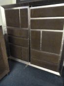 Brown Suede Covered Cupboard