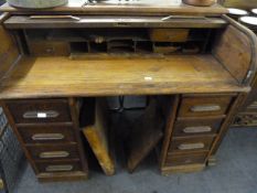 Oak Rolled Top Desk AF