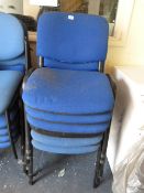 *5 Blue Reception Chairs